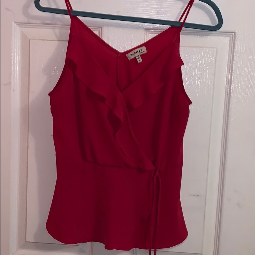 Monteau Spaghetti Strap Blouse